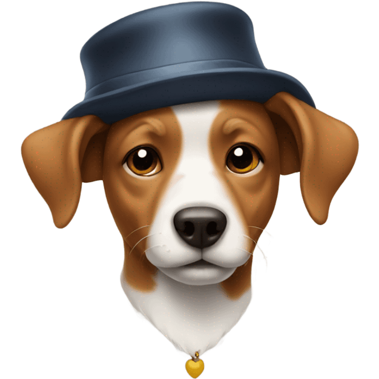 Dog with hat emoji