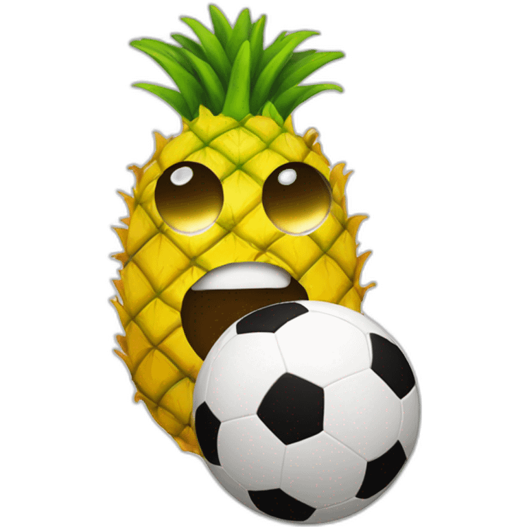 Ananas mit Fußball emoji