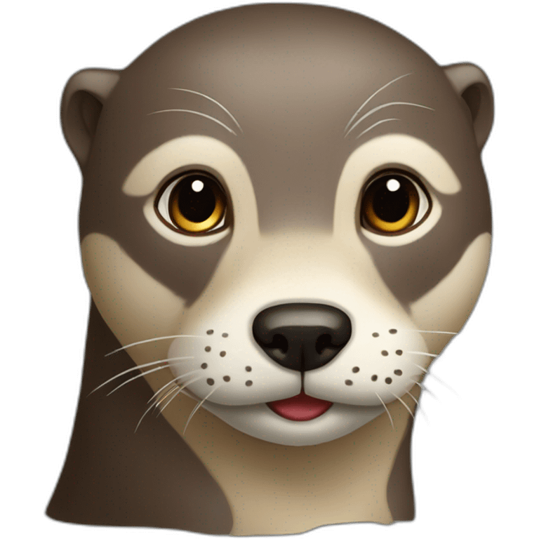 loutre sur un chien emoji