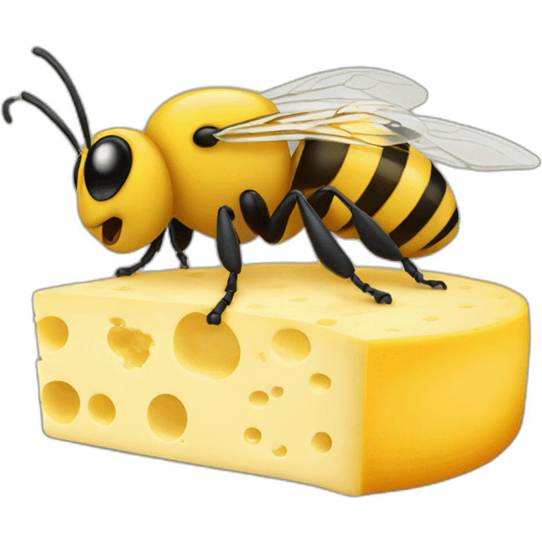 Bee made from cheese emoji