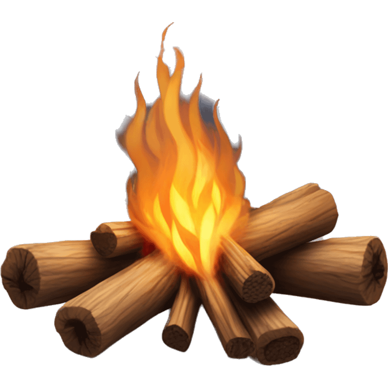 campfire in the snowy mountains  emoji