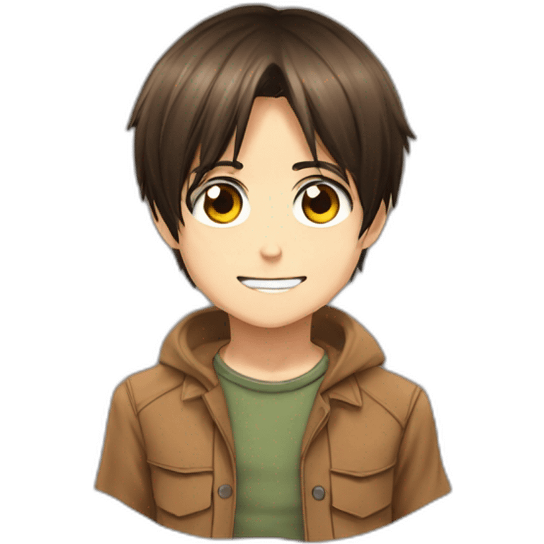 eren yeager enfant avec mikassa emoji