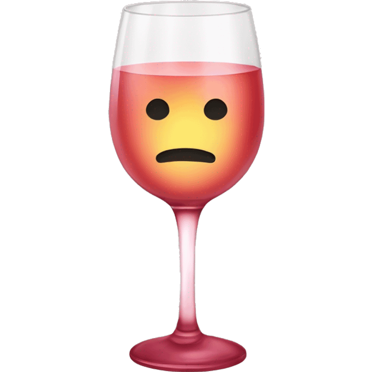 Rose wine glass that says “Wednesday Megan” emoji