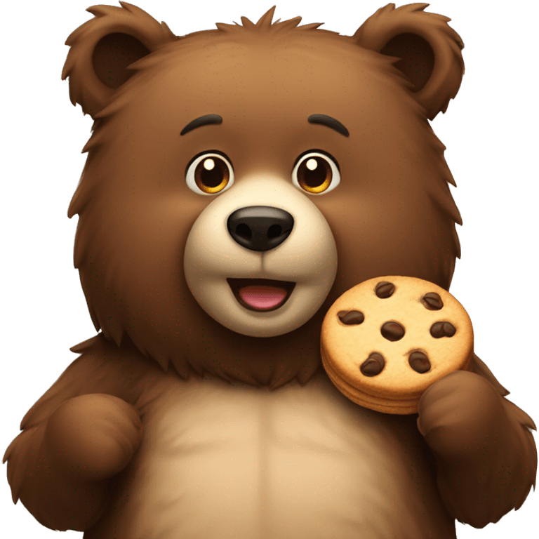 Bear with cookie emoji