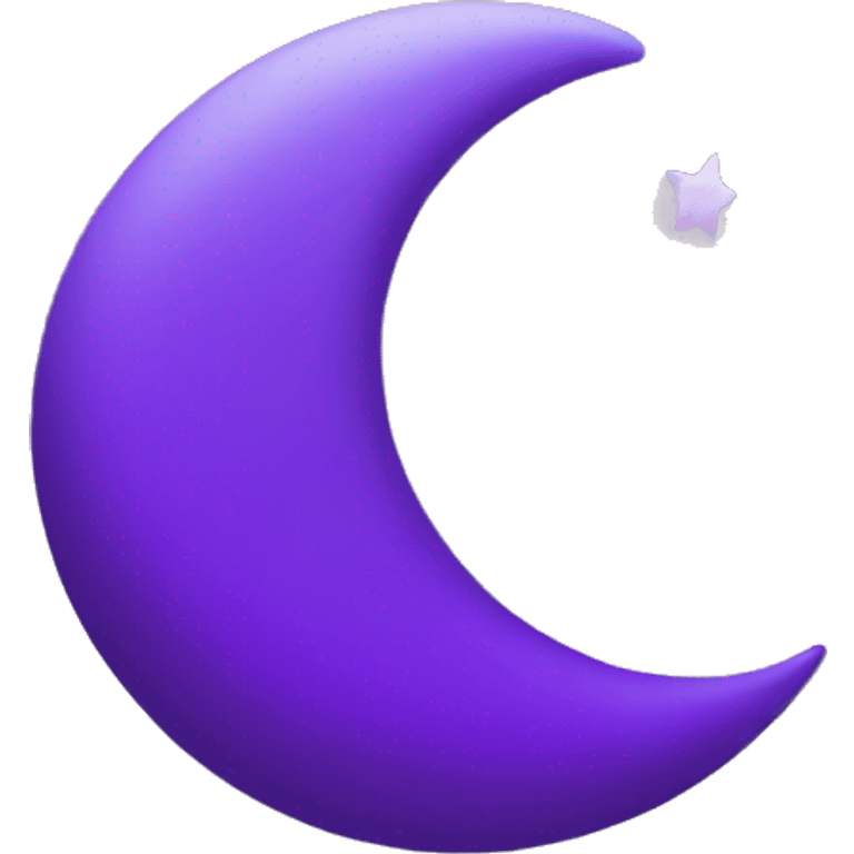 Purple crescent moon emoji