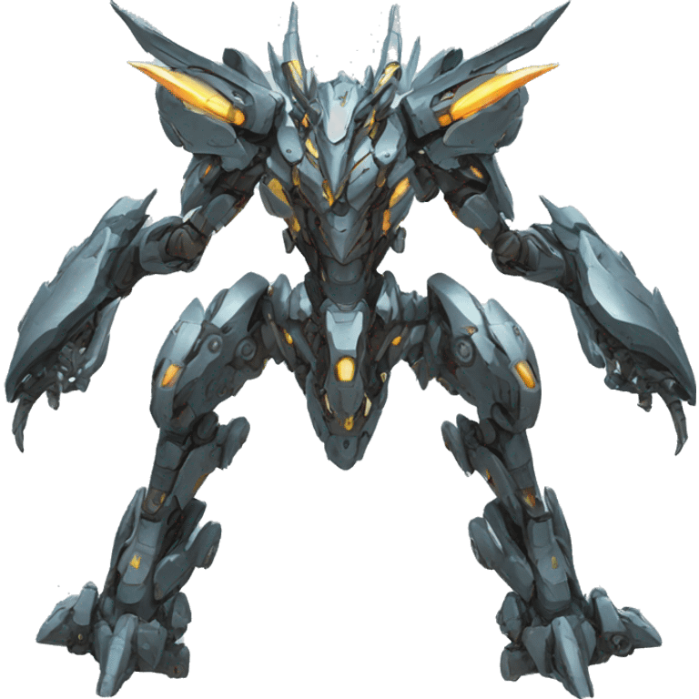 Futuristic Mecha Dragon full body emoji