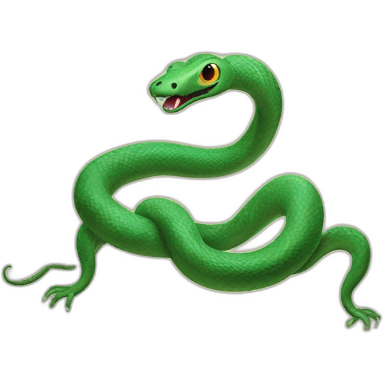 dancing snake with legs emoji