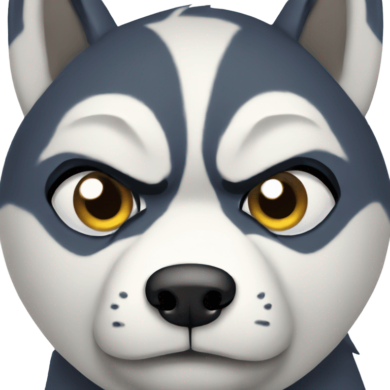 Angry husky  emoji