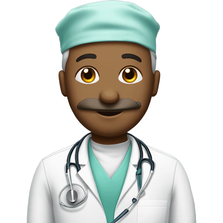 An emoji of a graceful swan dressed as a surgeon, wearing medical scrubs, a stethoscope around its neck, and a slight professional expression. emoji