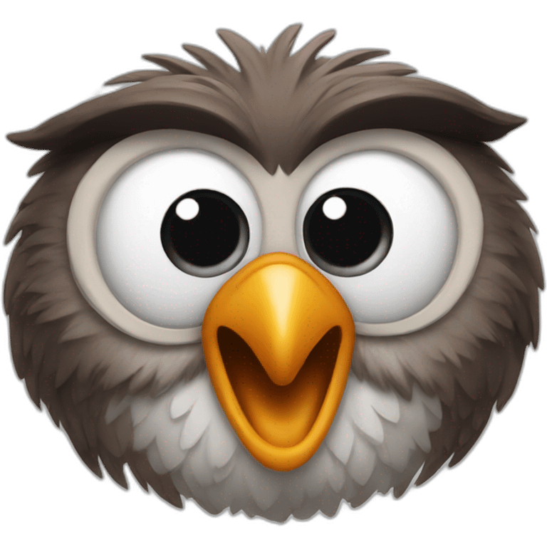 a goofy owl emoji