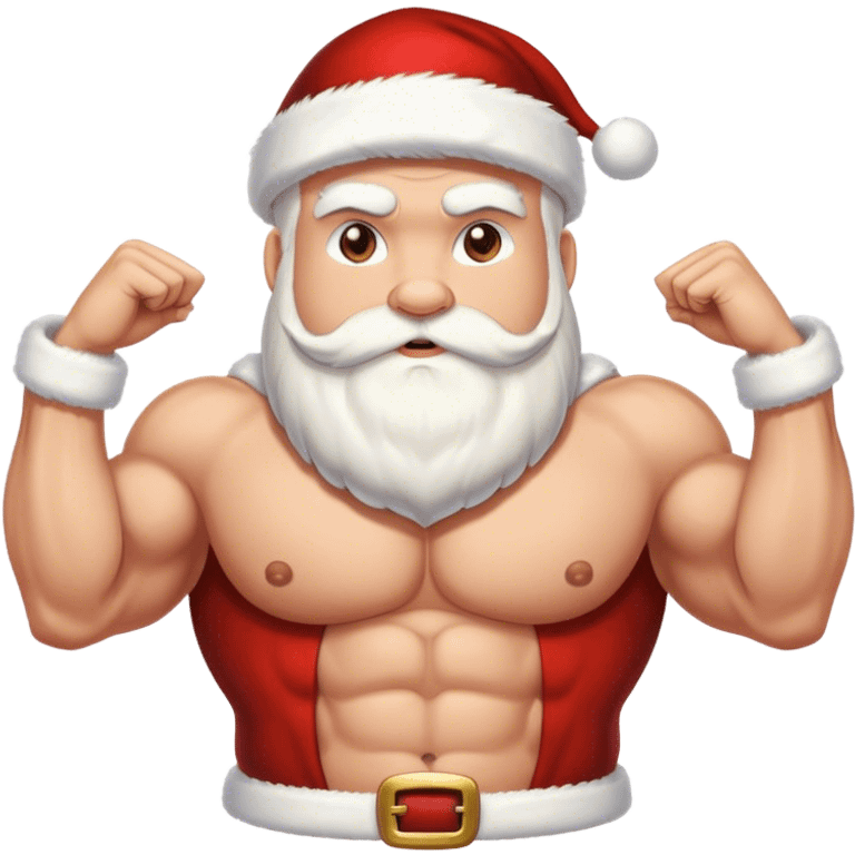 Buff Santa with abs emoji