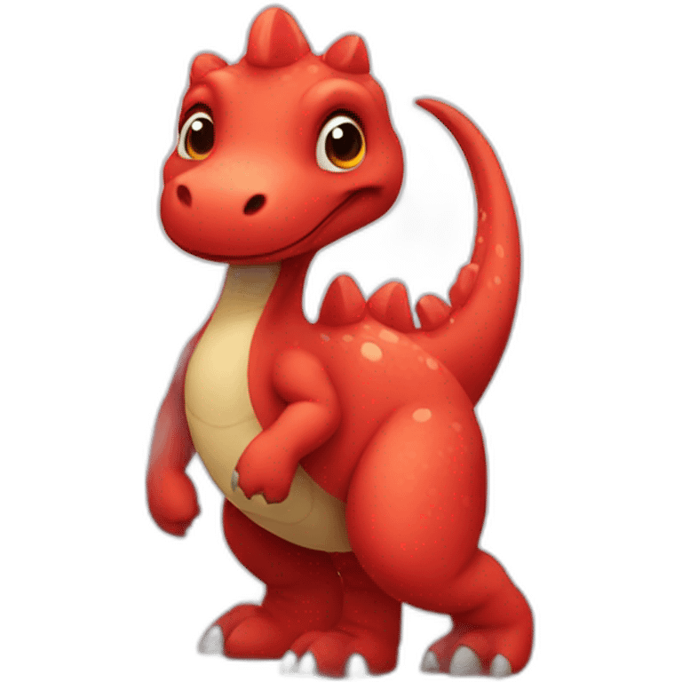 Cute red dinosaur emoji