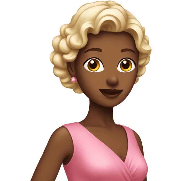 Lady wearing pink dress emoji