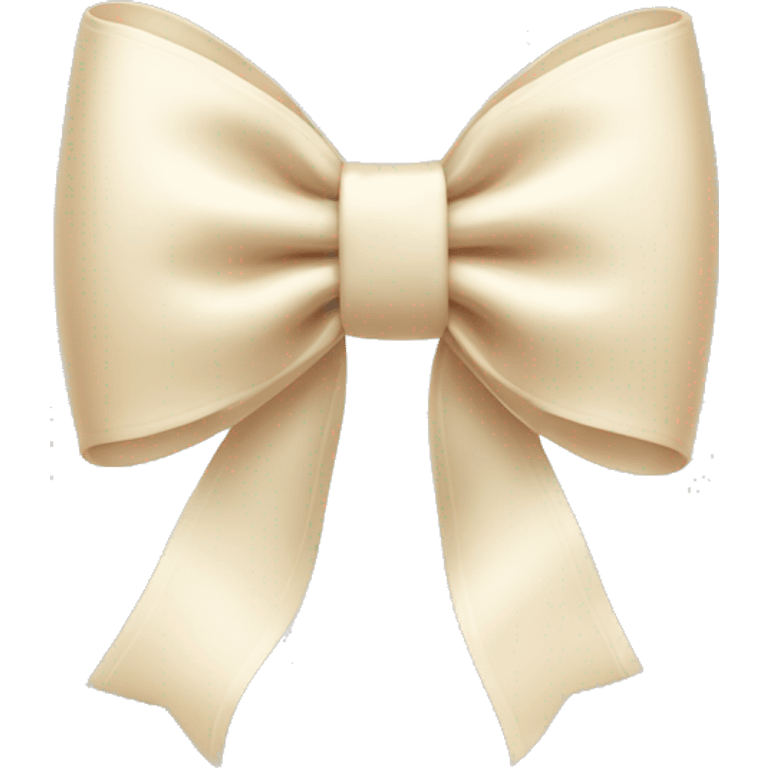 Cute cream color bow  emoji