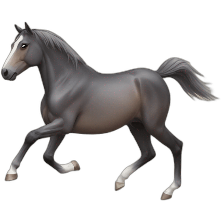 Horse running walk cycle emoji