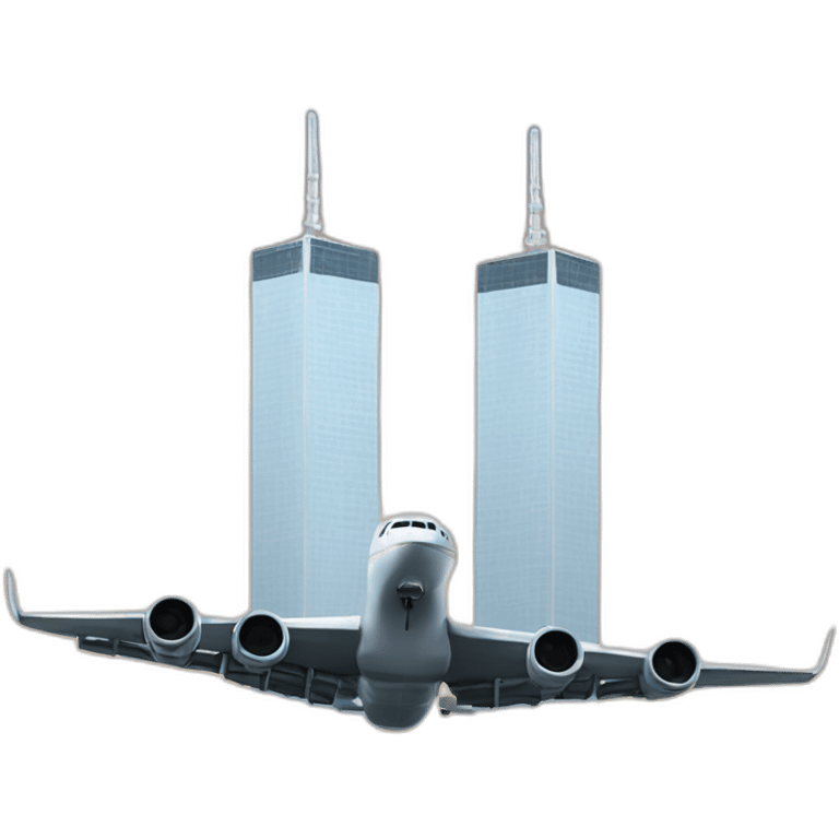 twin towers airplane emoji