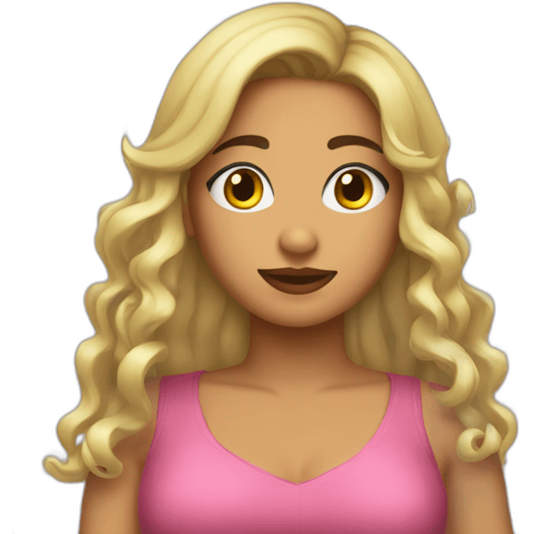 chica de rulos emoji