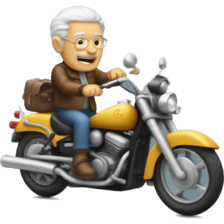 old man on motorcycle emoji