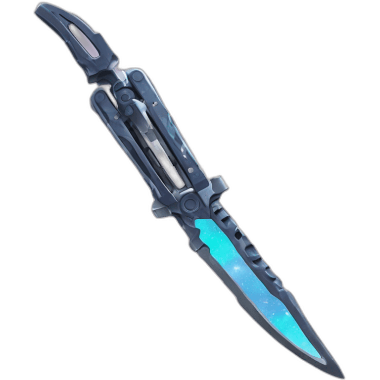 Butterfly knife space sky skin emoji