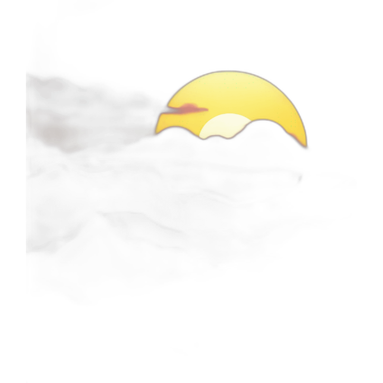 the sun setting behind the mountains emoji