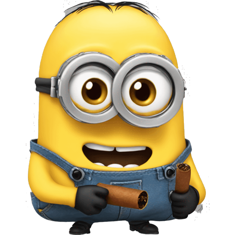 minion with a cigar emoji