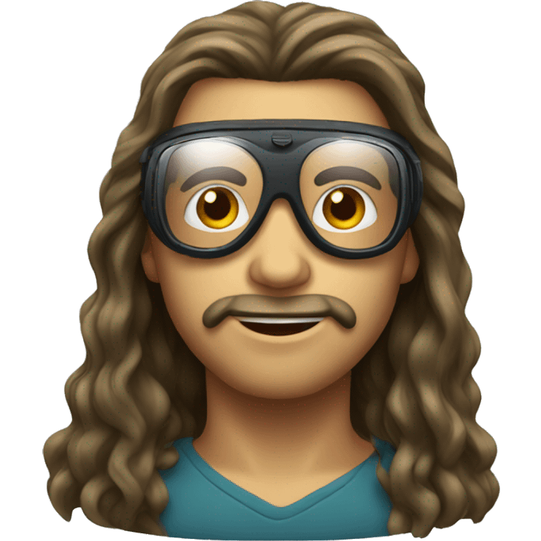 Long hair and goggles  emoji