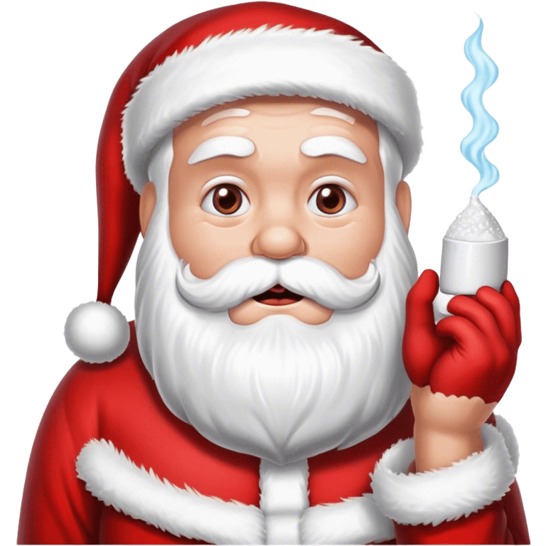 Santa doing cocaine  emoji