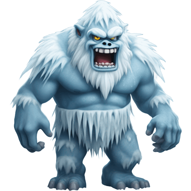 Giant ice troll walking emoji