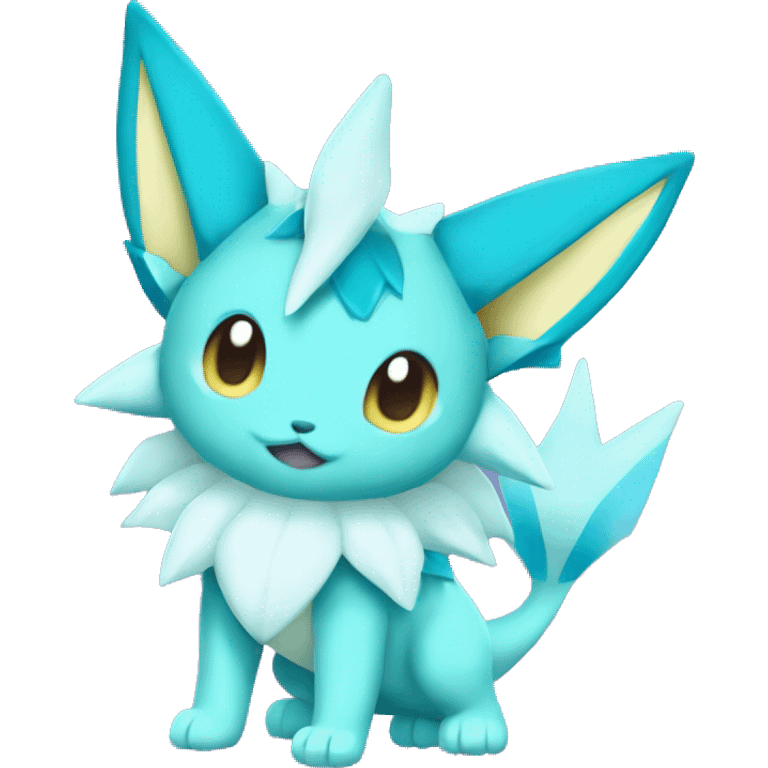 Kawaii Vaporeon-Glaceon-Pokémon full body emoji