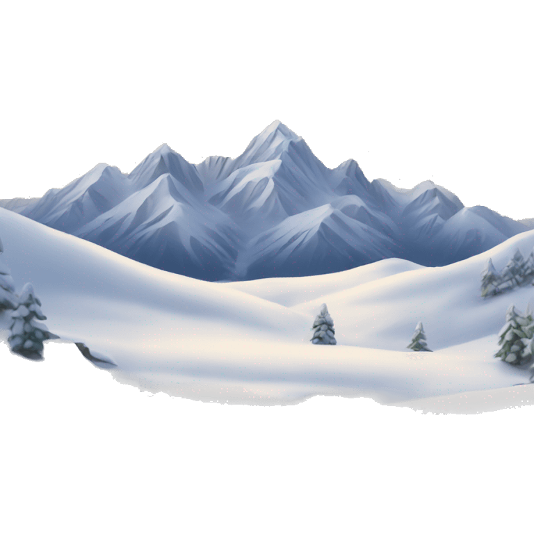 mountains snow emoji