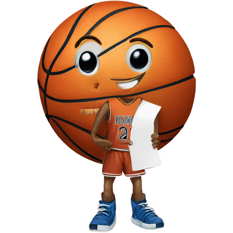 Basketball saying thank you emoji