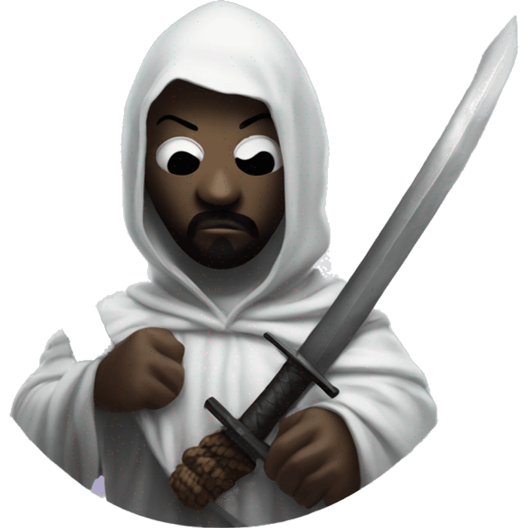 ghostface in fishnets holding a sword  emoji