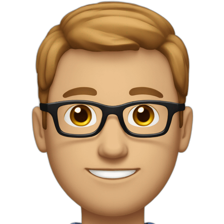 -Men-with-black-glasses-blue-eyes-and-short-chestnut-hair-with-abs emoji