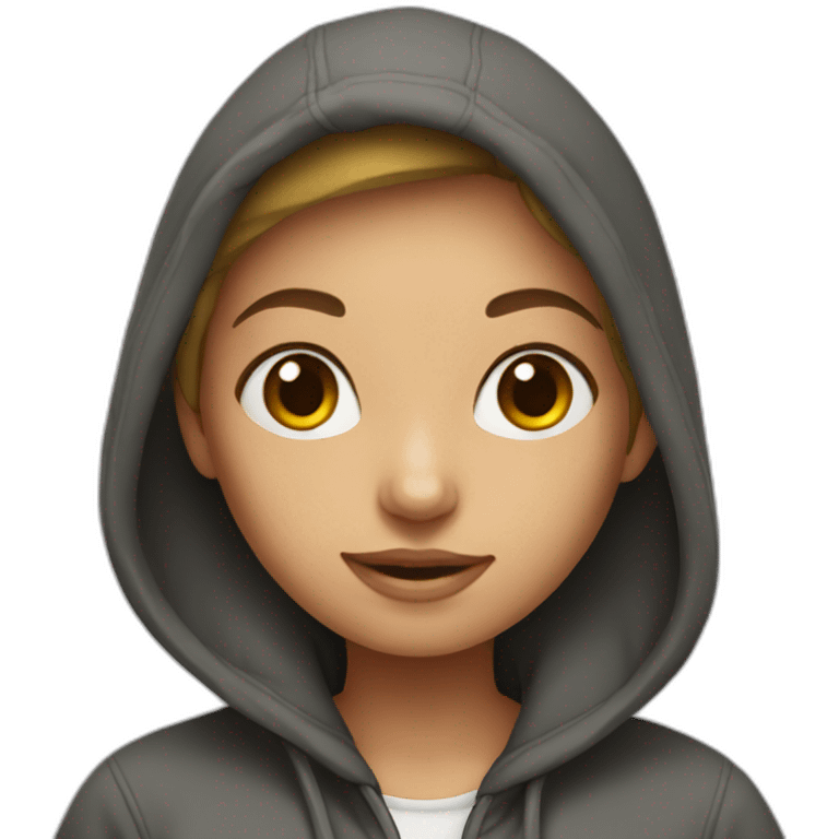 Girl in hoddie emoji