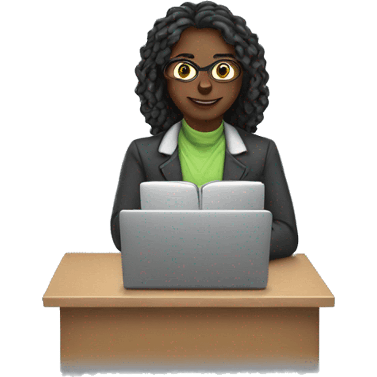 teacher and laptop emoji