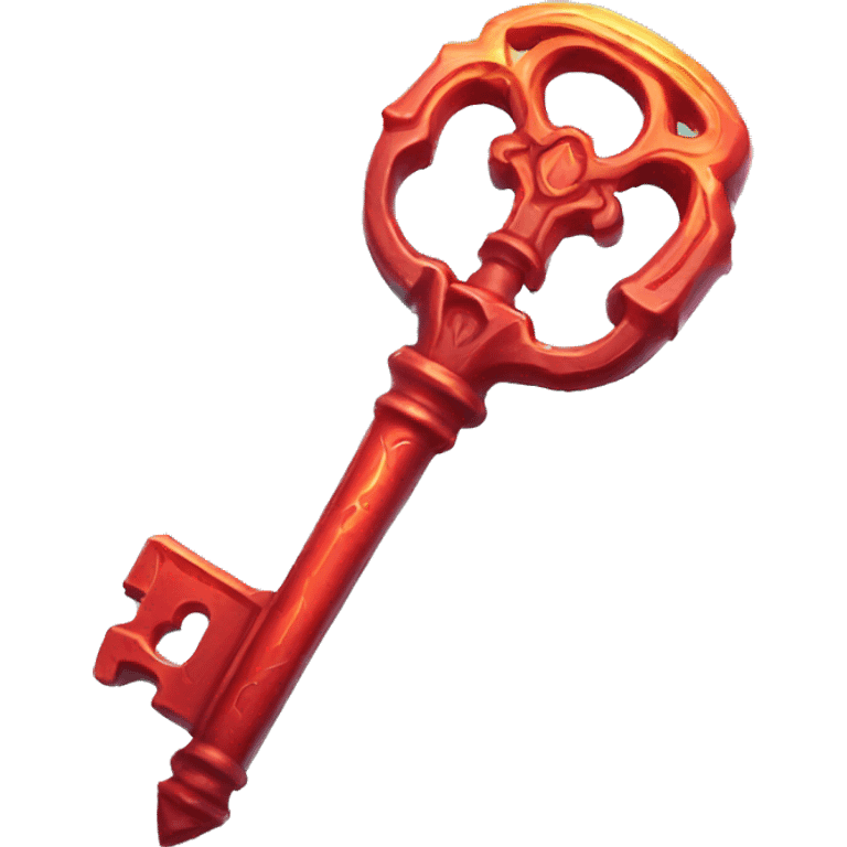 a glowing red key shaped magical artifact emoji