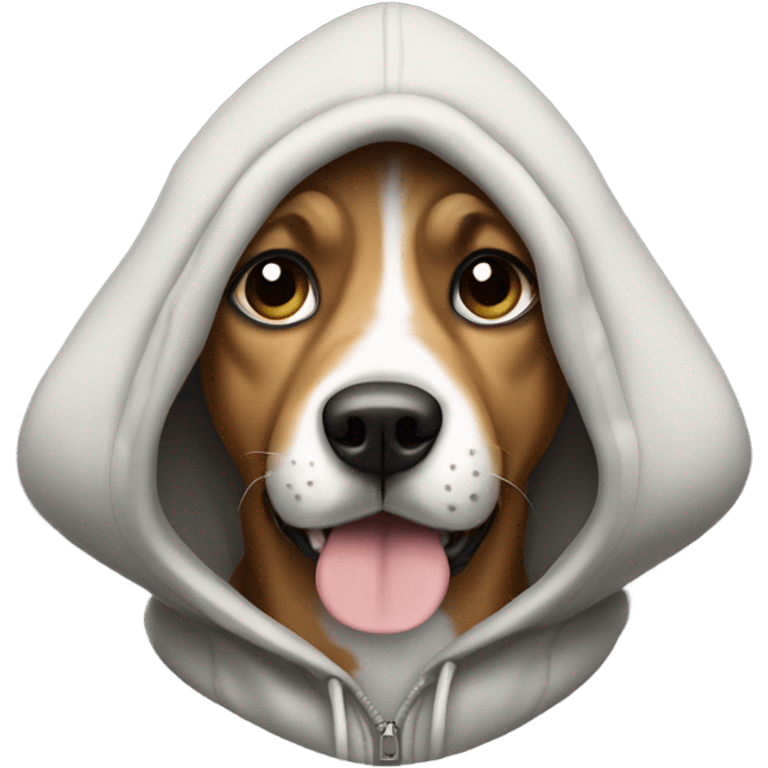 Dog wearing a hoodie  emoji