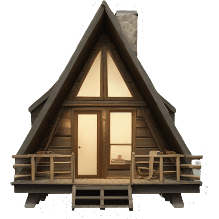 Little a-frame cabin emoji