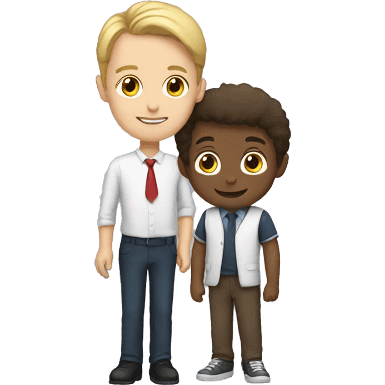 Boy and teacher emoji