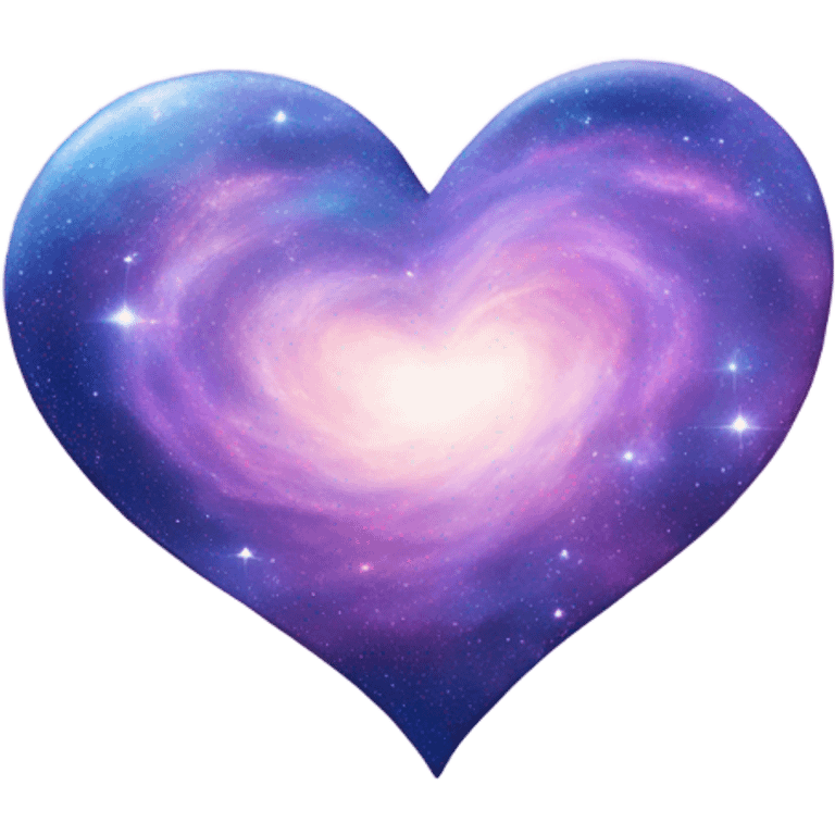 Pastel purple blue galaxy heart  emoji