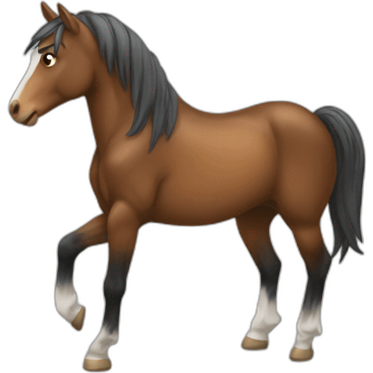 un cheval qui fait caca emoji