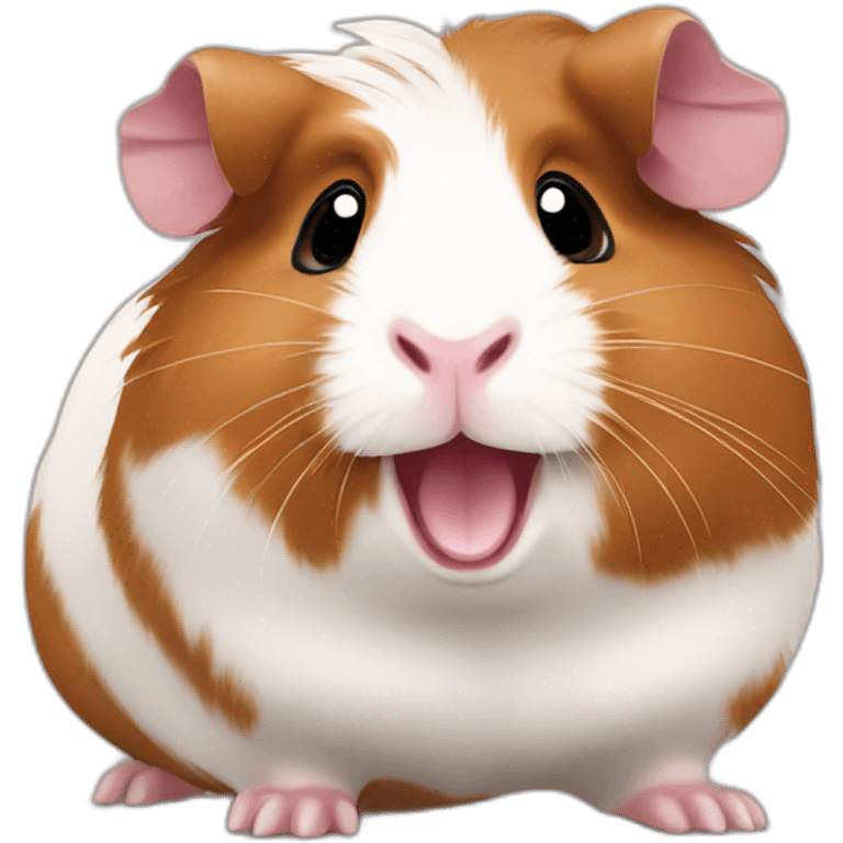 rearing brown happy cute guinea pig emoji