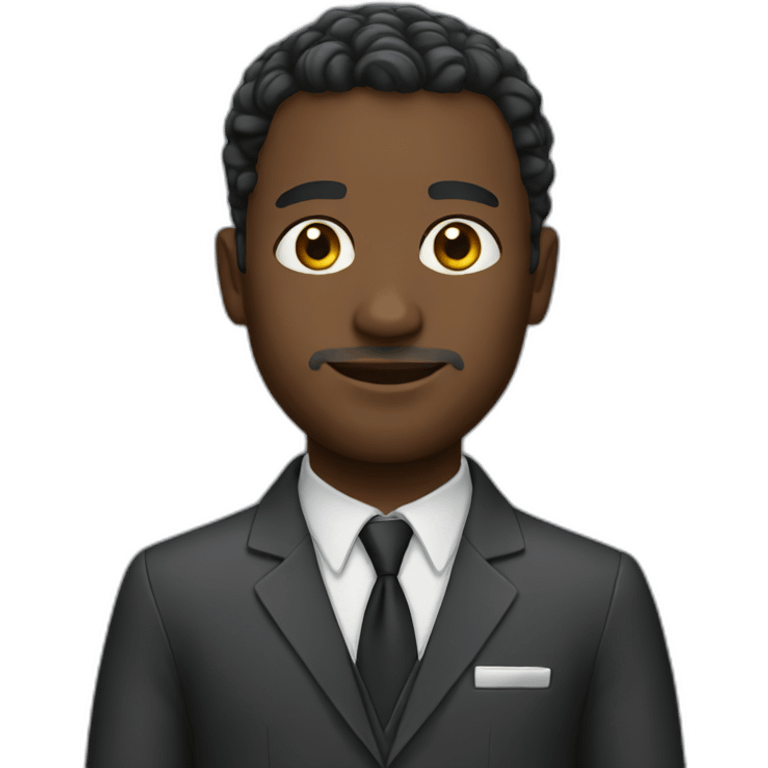 Black man professional emoji