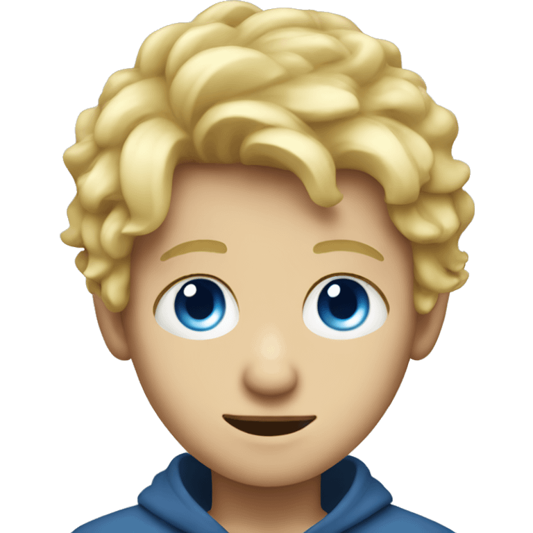 A blue eye boy with blonde hair emoji