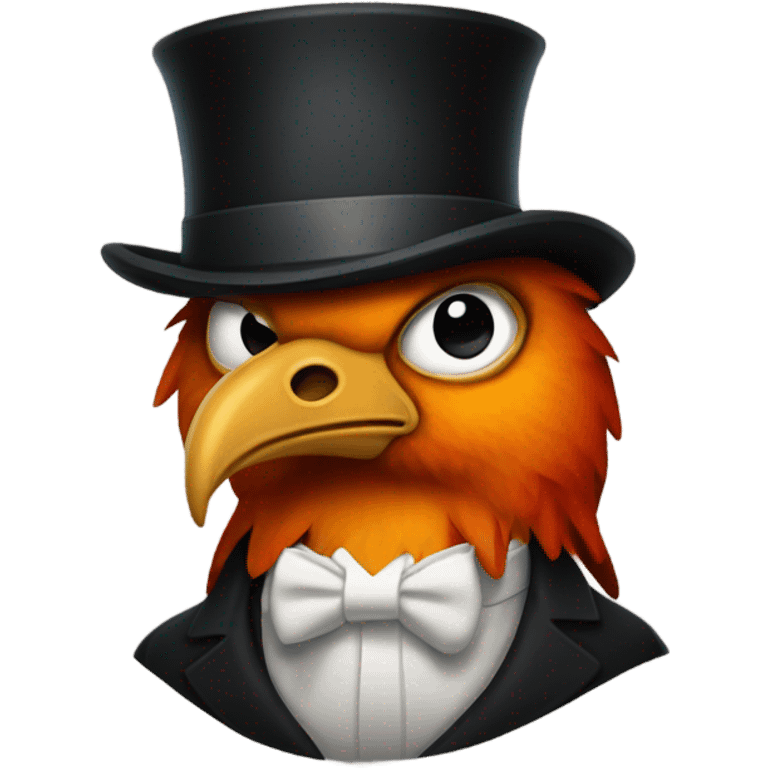 phoenix with monocle and top hat emoji