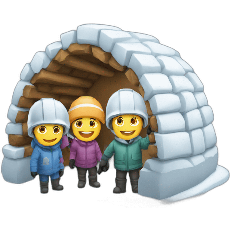 igloo team work sign emoji