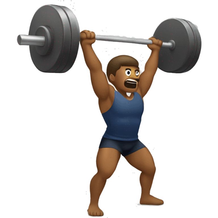 person raising the barbell. add text raising the bar emoji