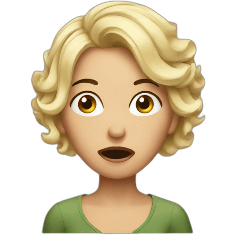 Shocked short hair designer woman emoji