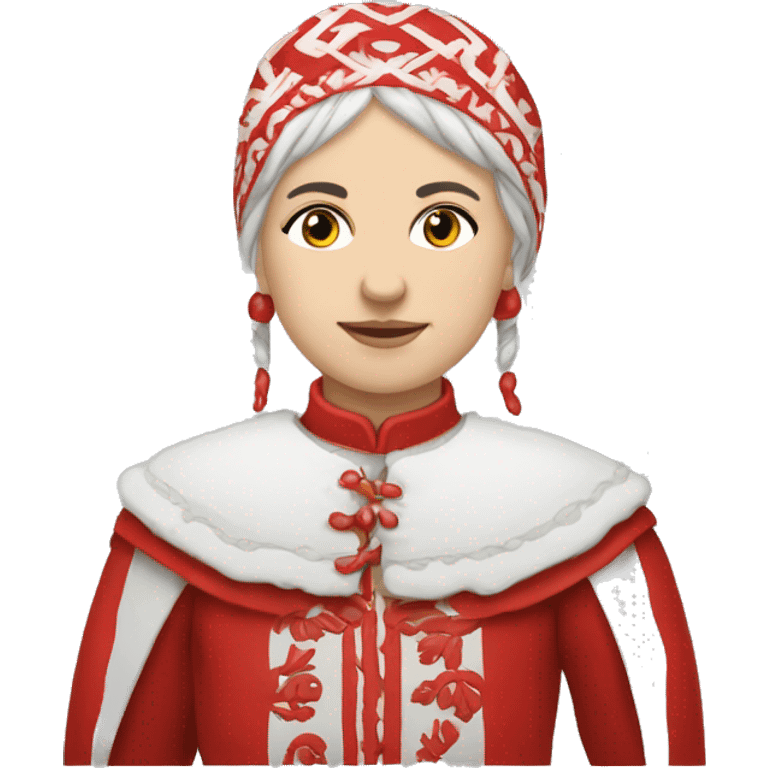 vyshyvanka, white with red embodiary emoji