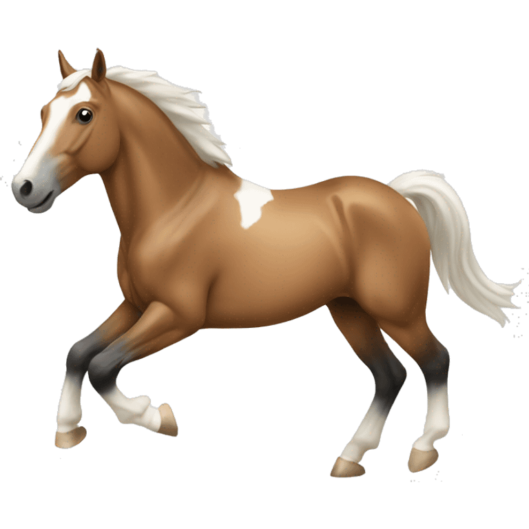 White trotting horse emoji